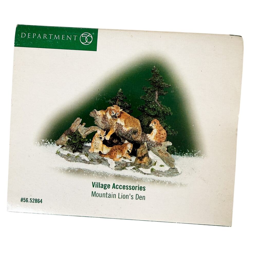 Department 56 Village Accessories Mountain Lion's Den Christmas